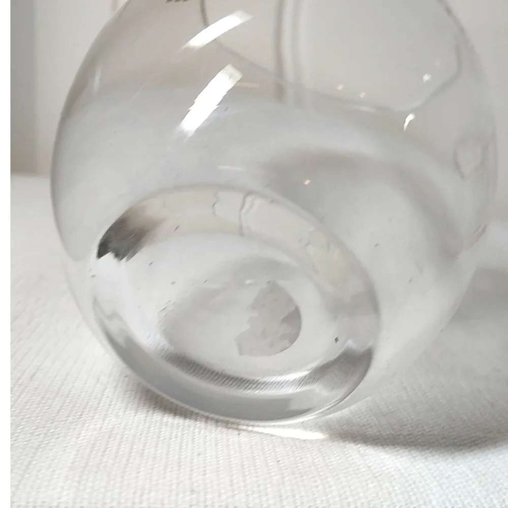 Lilly‎ Pulitzer Stemless Wine Glass Clear Gold Flamingo Flamingle Barware 4.5in